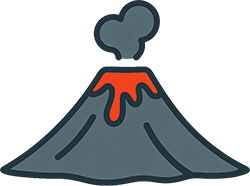 mini volcan