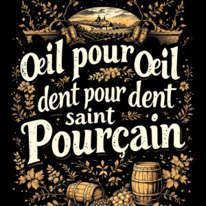 T-shirt "Oeil pour Oeil, dent pour dent, Saint-Pourçain"