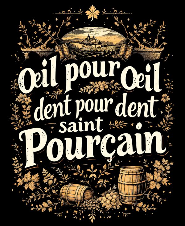 T-shirt "Oeil pour Oeil, dent pour dent, Saint-Pourçain"
