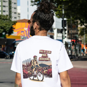 T-shirt Cycliste "Pas de clim, pas de bouchons"