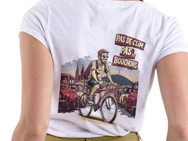 T-shirt Cycliste "Pas de clim, pas de bouchons" – Image 3